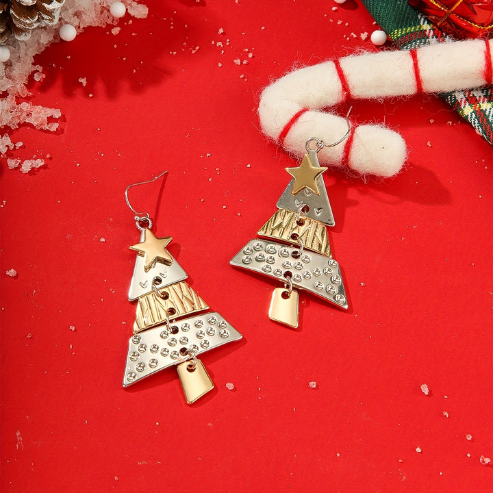 Charming Christmas Tree Dangle Earrings - Cute & Classic Zinc Alloy, Perfect Holiday Gift for Her