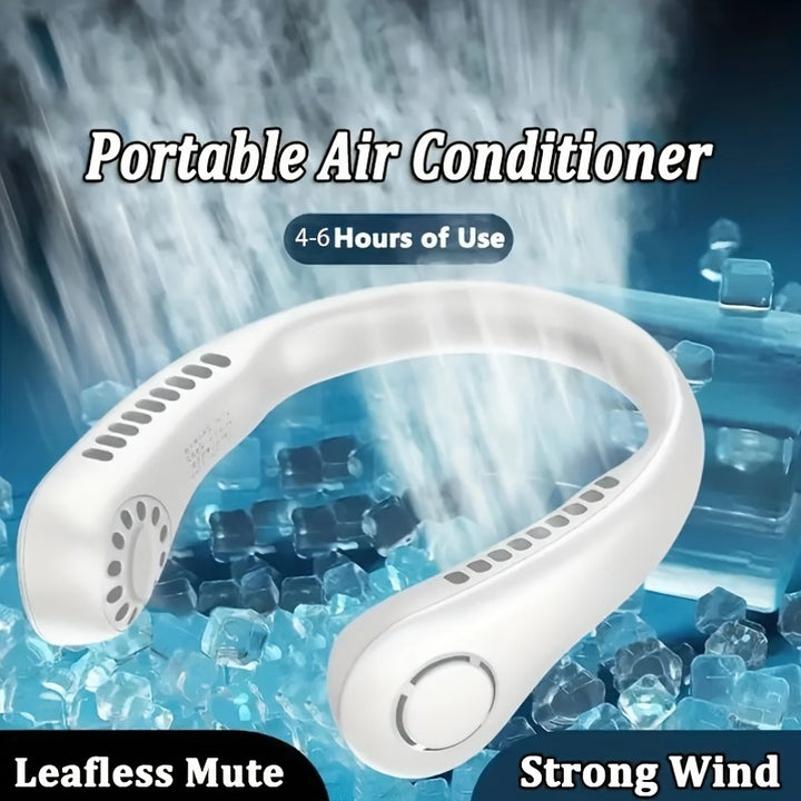 Portable Mini Hanging Neck Fan Power ventilador Bladeless Neckband Fan Air Cooler USB Rechargeable Electric Fans