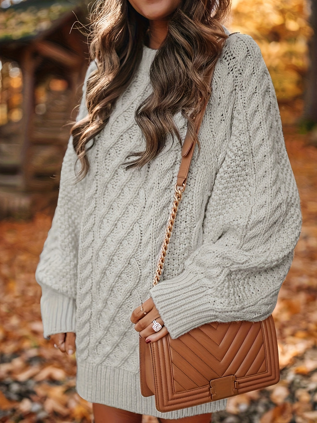 Cable Knit Sweater Dress