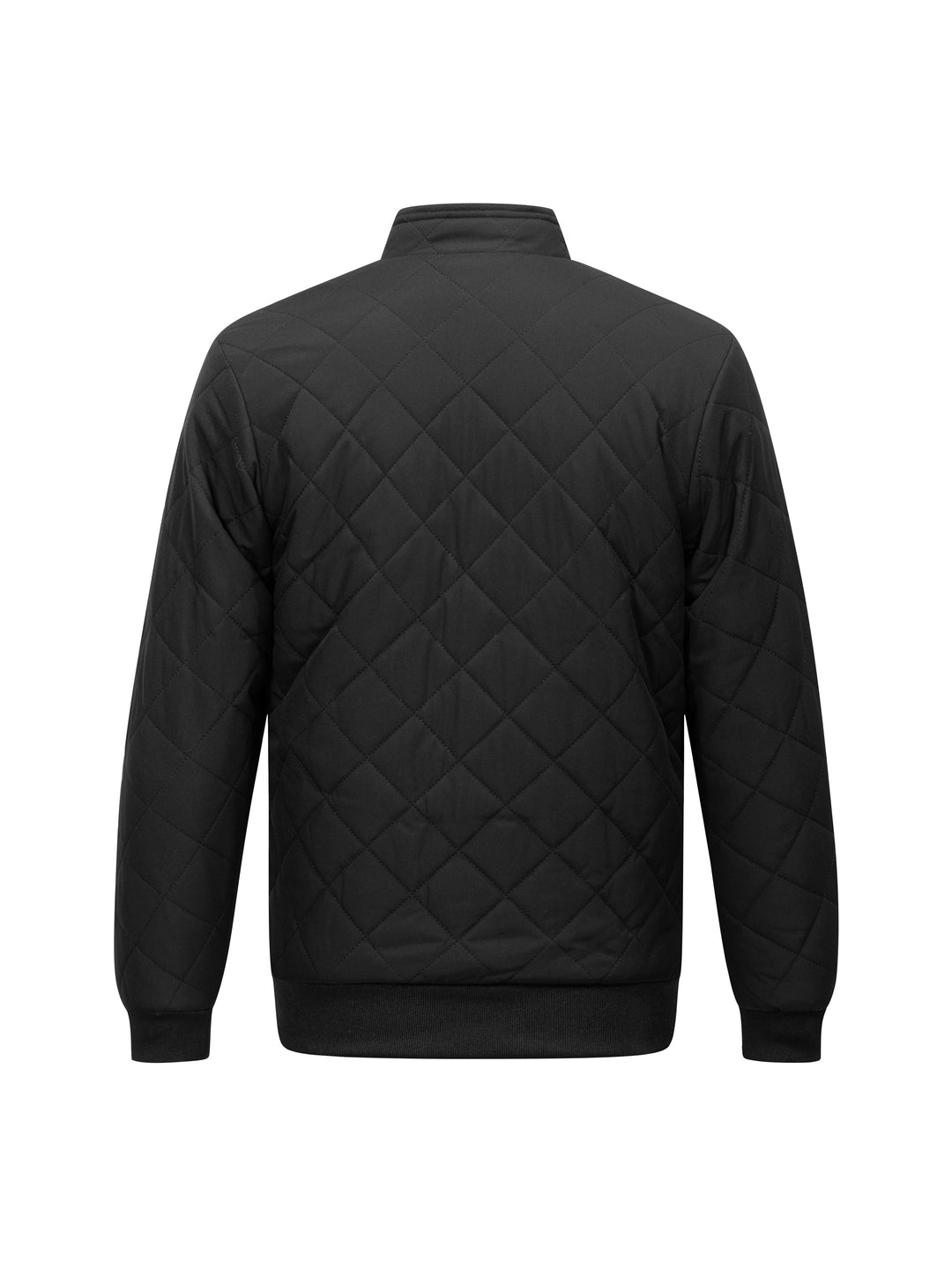 Men's Quilted Fleece-Lined Jacket - Warm & Stylish, Casual Zip-Up with Stand Collar, Long Sleeves, and Pockets - Dark Green, Polyester, Perfect for Winter, Zip Up Jacket