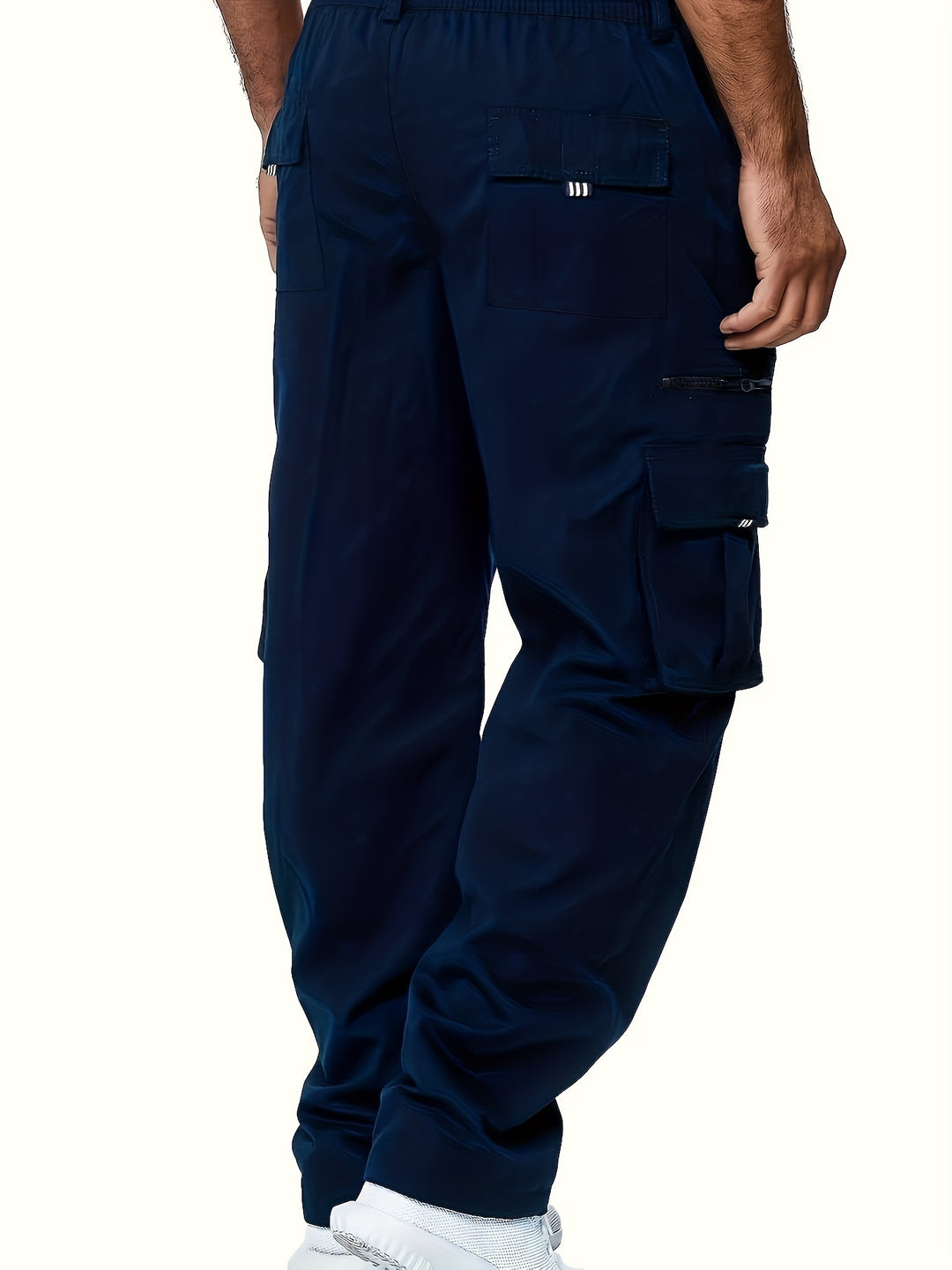 Men's Cargo Pants with Flap Pockets - Relaxed Hip-Hop Streetwear - Versatile Straight Leg Fit for Spring to Autumn Outdoor Activities