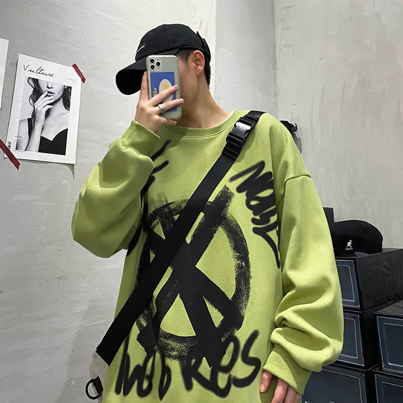 Urban Men's Oversized Autumn Sweatshirt