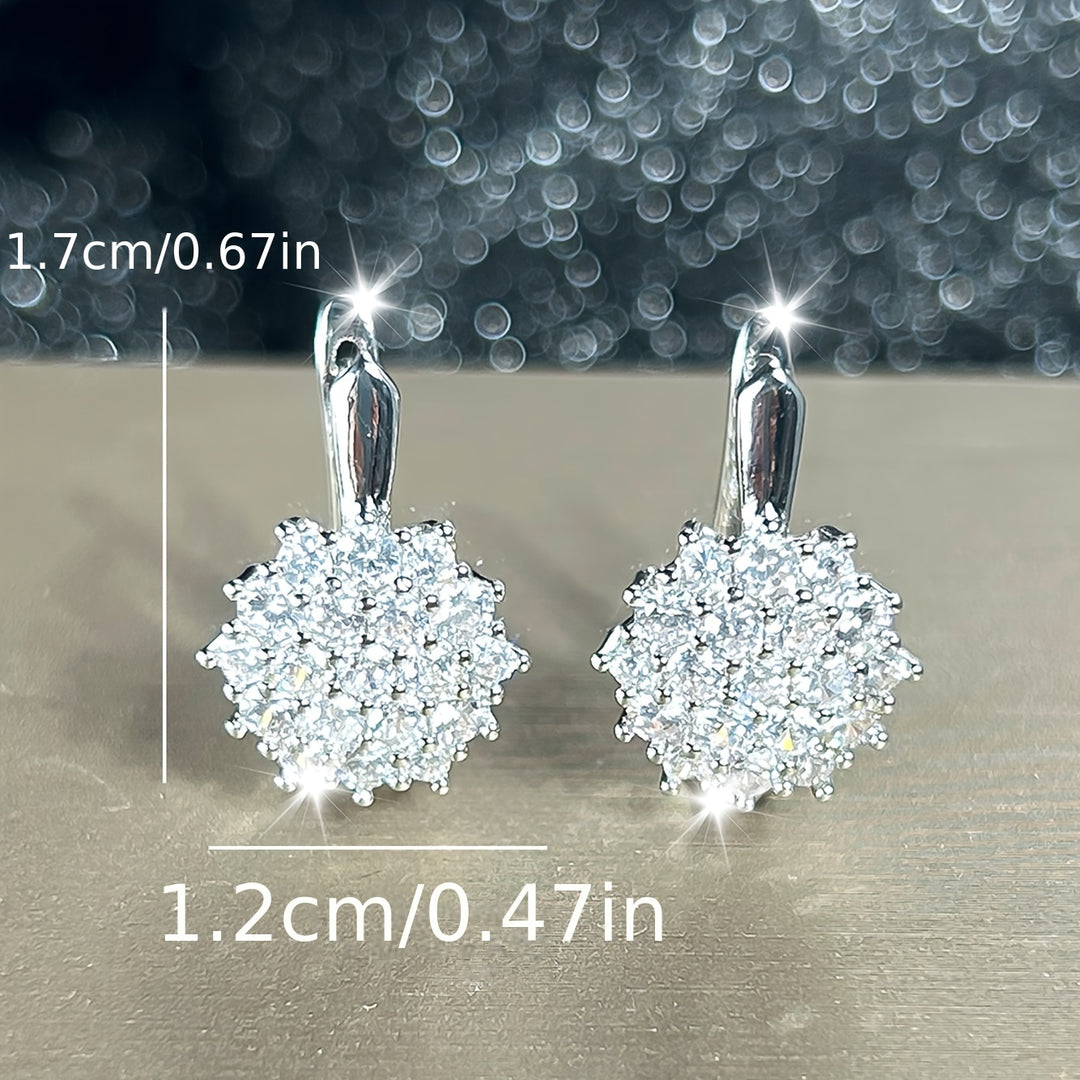 Sunflower Earrings – Zirconia Decoration