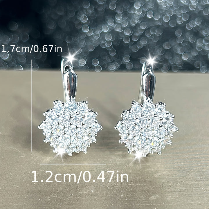 Sunflower Earrings – Zirconia Decoration