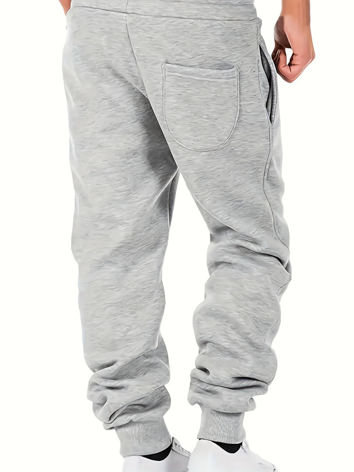 Men's Winter Fall Drawstring Sweatpants, Casual Joggers With Pockets For Running Jogging