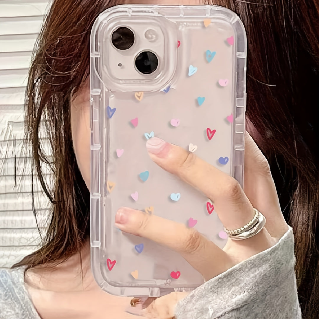 Air Cushion Phone Case – Colorful Love Pattern