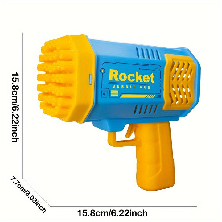 40-Hole LED Bubble Machine Gun - Rechargeable & Portable