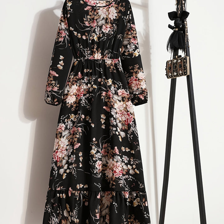 Elegant Floral A-Line Dress