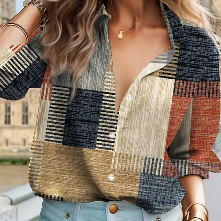 Elegant Patchwork Blouse