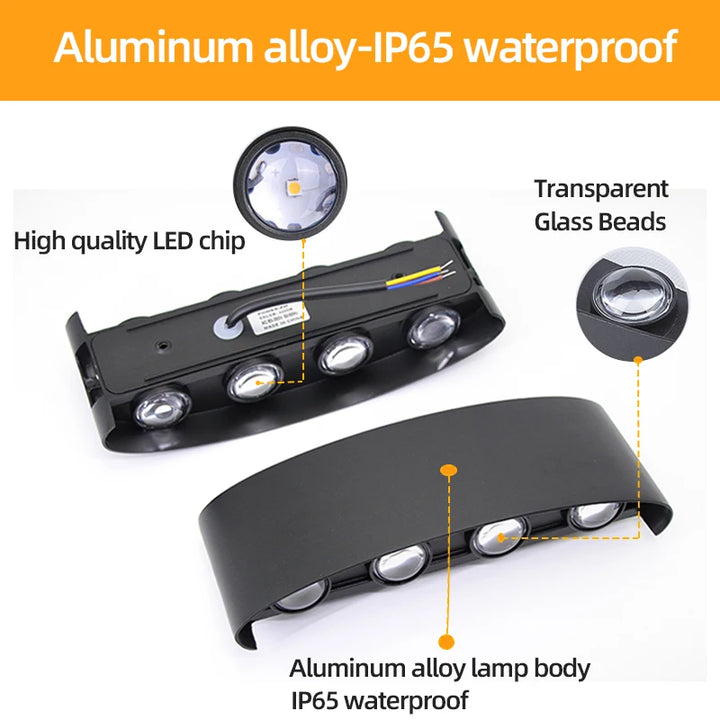 Aluminum LED Wall Lamp – Waterproof Outdoor Light