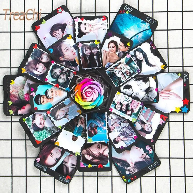 Surprise Confession Handmade Diy Album Creative Gift Box Explosion Box Hexagon Multi-Layer