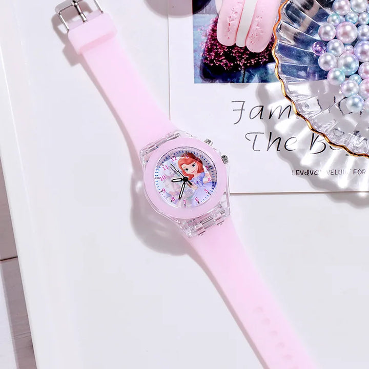 "Disney Frozen Princess LED Watch - Luminous Kids Timepiece