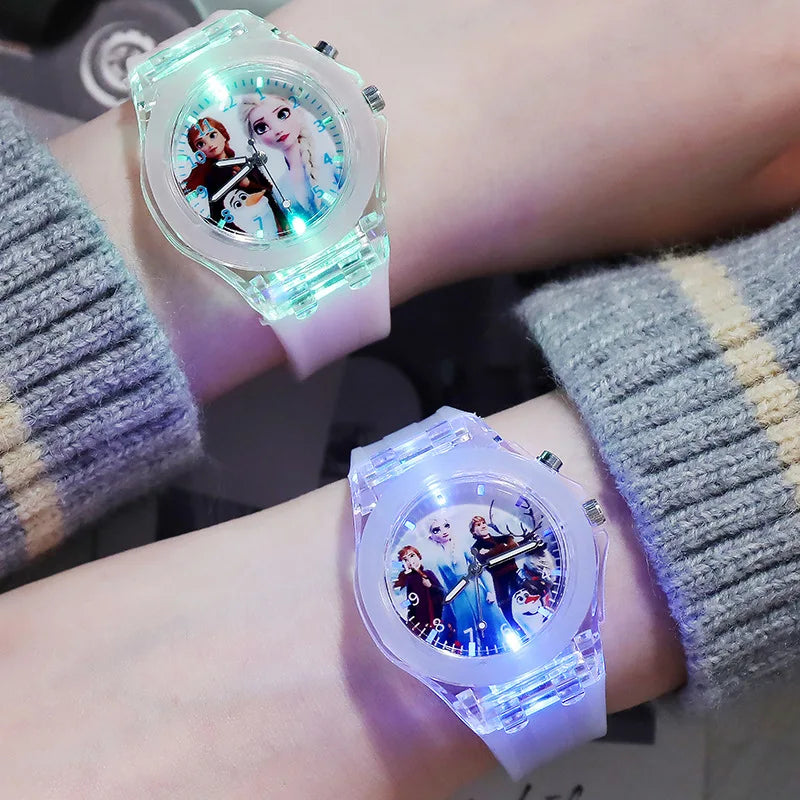 "Disney Frozen Princess LED Watch - Luminous Kids Timepiece