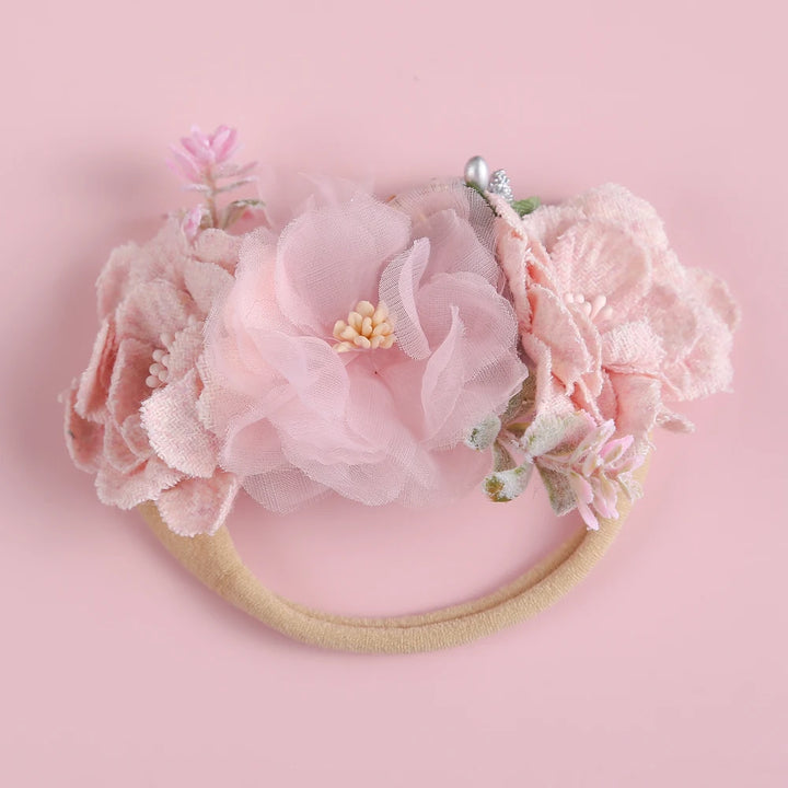 Baby Girl Headband – Elastic Floral Headwear