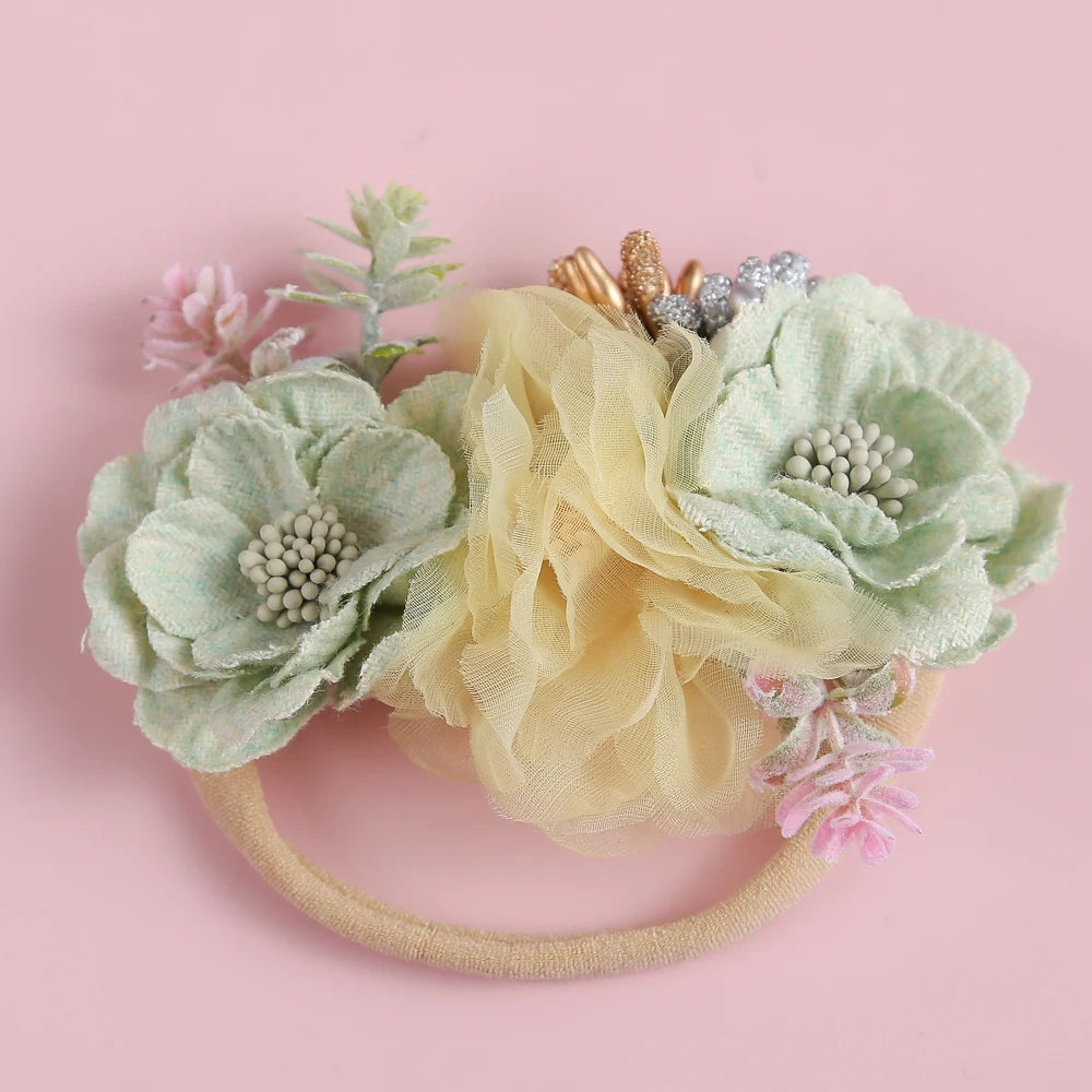 Baby Girl Headband – Elastic Floral Headwear