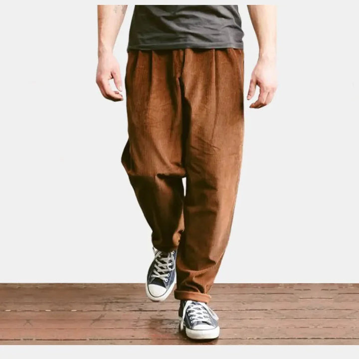 Men's Corduroy Wide-Leg Pants