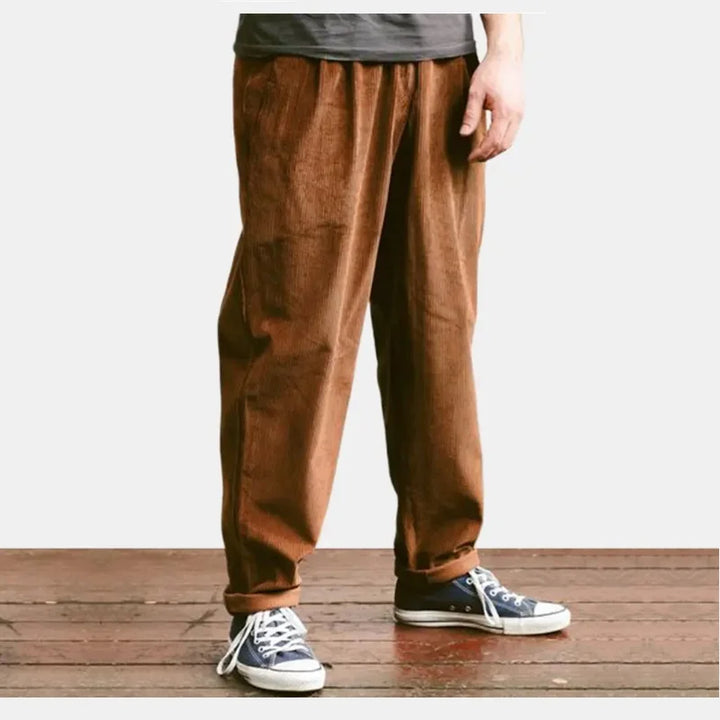 Men's Corduroy Wide-Leg Pants