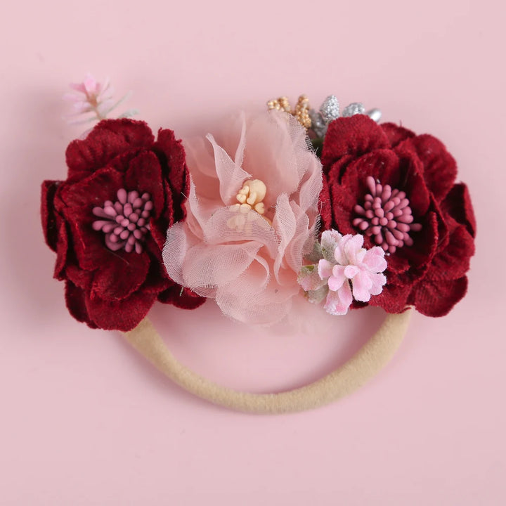 Baby Girl Headband – Elastic Floral Headwear