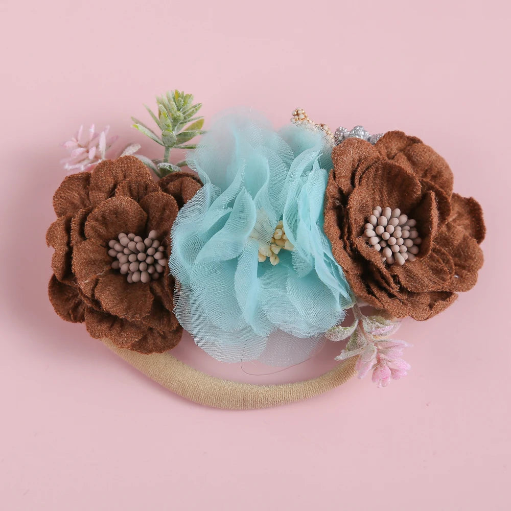 Baby Girl Headband – Elastic Floral Headwear