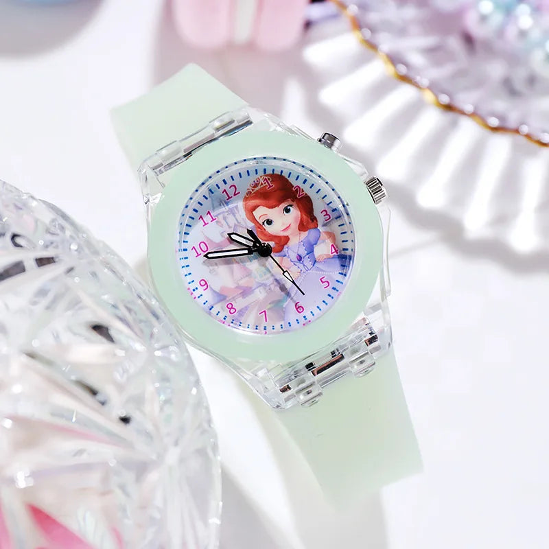 "Disney Frozen Princess LED Watch - Luminous Kids Timepiece