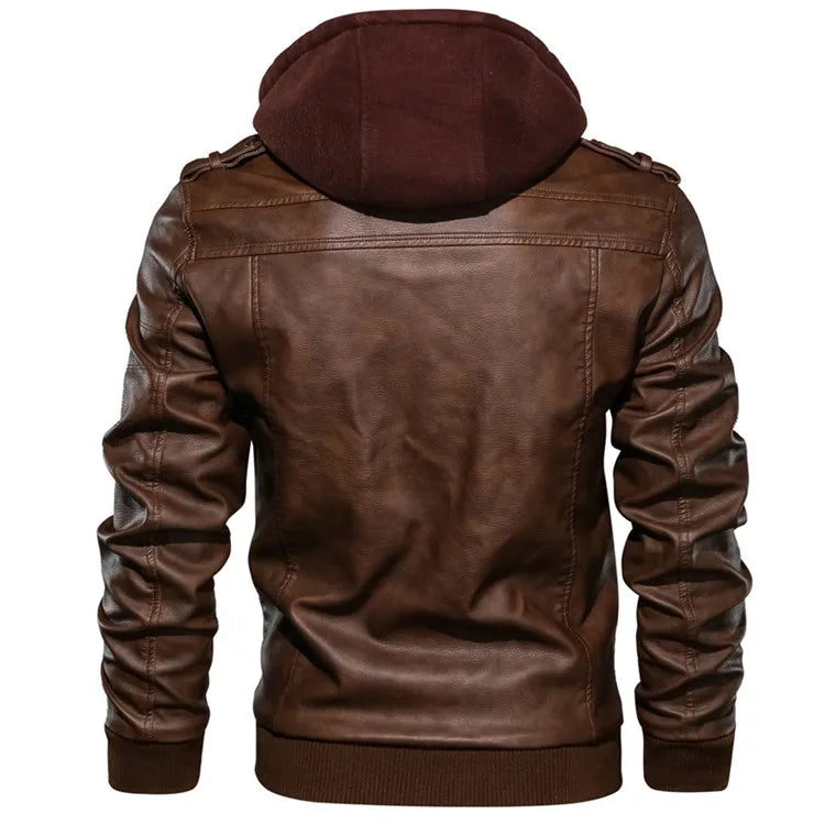 KB New Men's Leather Jackets Autumn Casual Motorcycle PU Jacket Biker Leather Coats Brand Clothing EU Size SA722