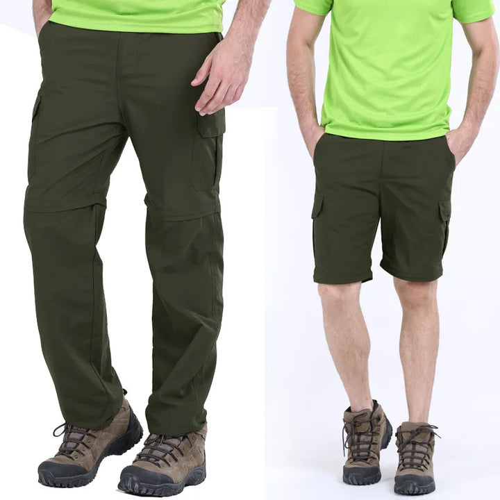 M-7XL Men's Summer Quick Dry Removable Hiking Pants Breathable Trousers Outdoor Sports Trekking Fishing Waterproof Shorts PN18