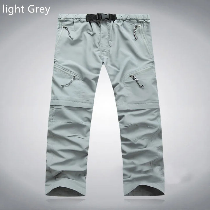 Men Quick Dry Outdoor Pants Removable Hiking&Camping Pants Male Summer Breathable Hunting&Climbing Pants S-XXXL 4 Color