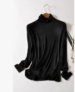 Women's Silk Thermal Turtleneck