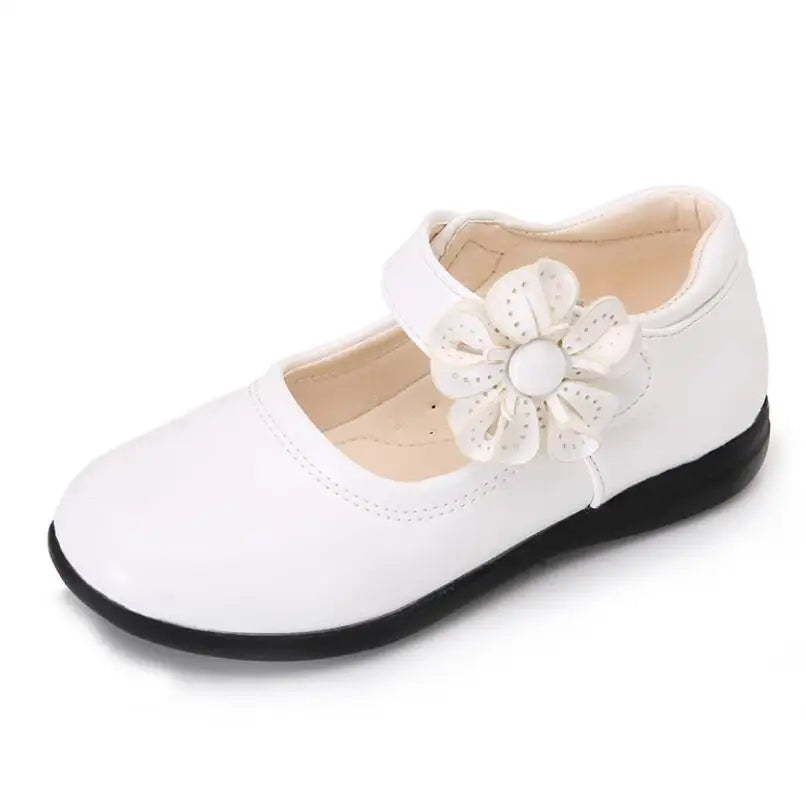 Girls Leather Shoes for Children Wedding Dress Princess School Shoes Kids Summer Bow-knot Black Student Sandals Korean Fashion