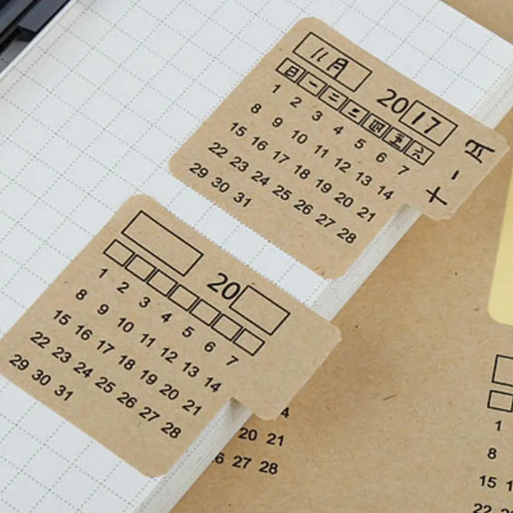 Vintage Style Calendar Index Stickers