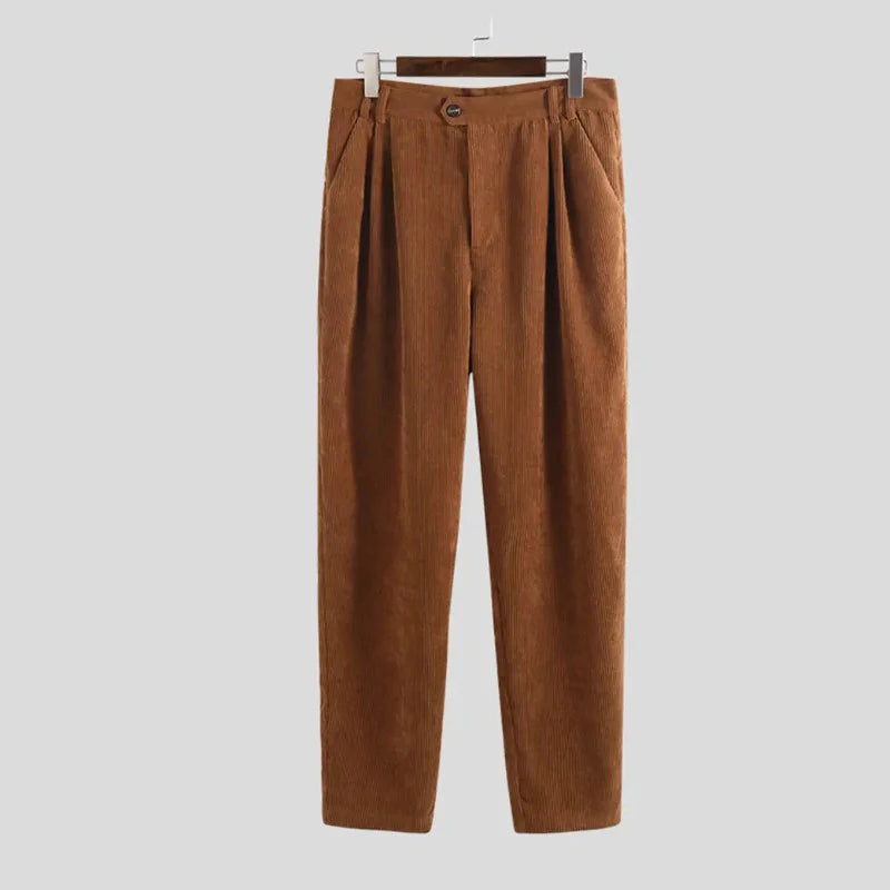 Men's Corduroy Wide-Leg Pants