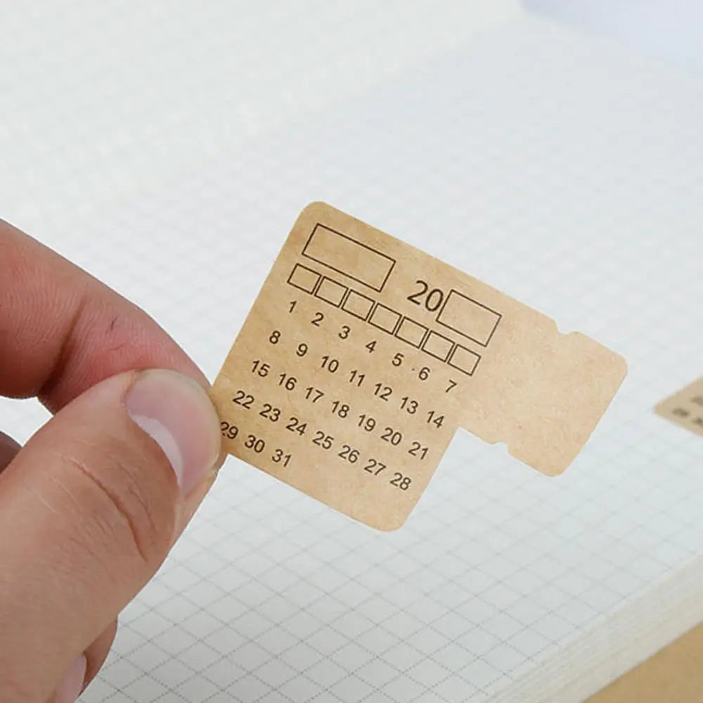 Vintage Style Calendar Index Stickers