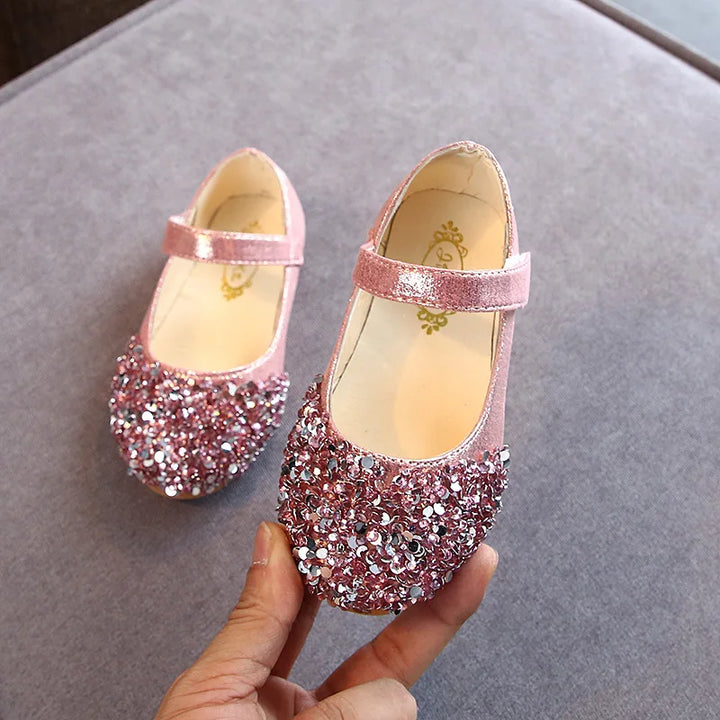 KushyShoo 2021 Spring New Children Shoes Girls Princess Shoes Glitter Children Baby Dance Shoes Casual Toddler Girl Sandals