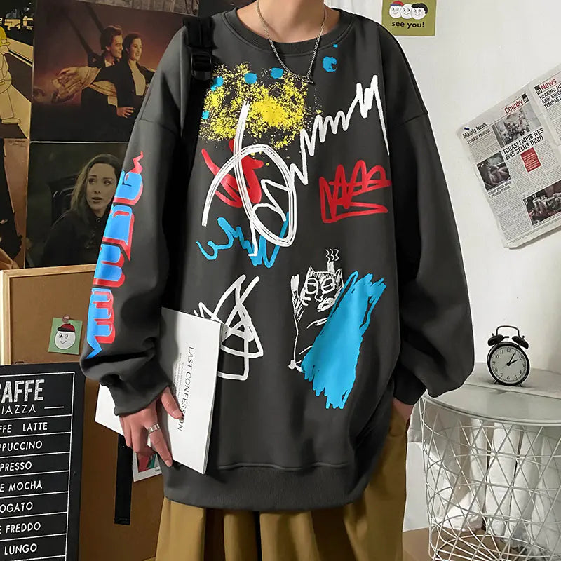 Urban Men's Oversized Autumn Sweatshirt