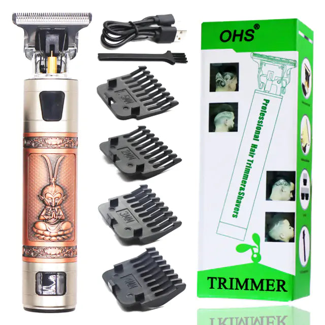 T9 USB Electric Hair Clipper: Rechargeable Trimmer for Men