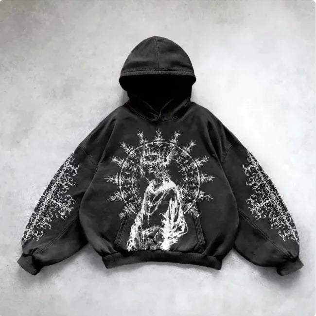 Metro Edge Y2K Hoodie Art Sweatshirt