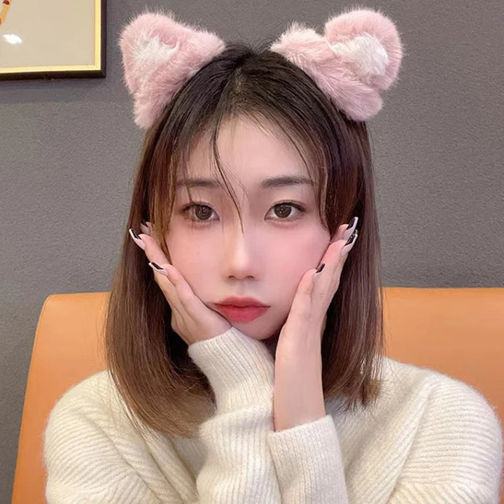 Fluffy Cat Ear Hairpin - Sweet Style Bangs Clip