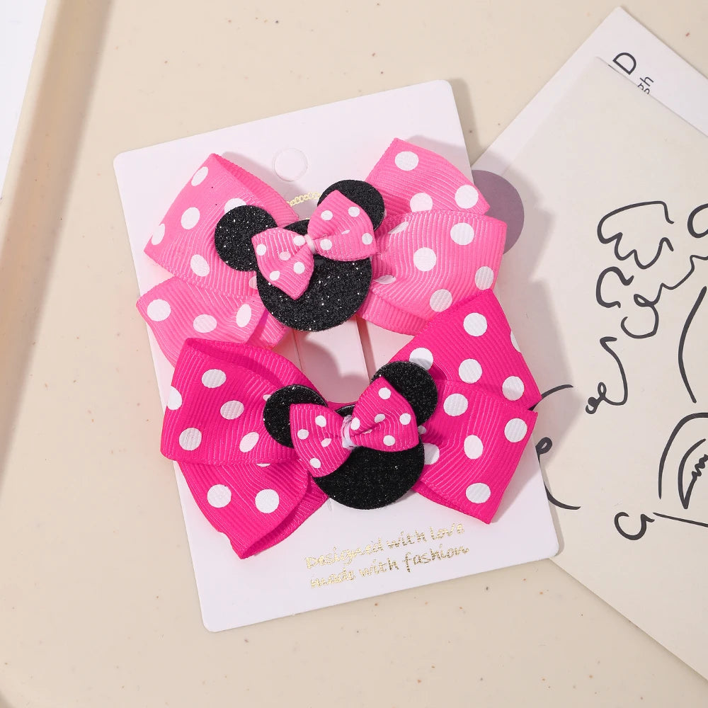 Polka Dot Bow Hair Clips – Toddler Accessories