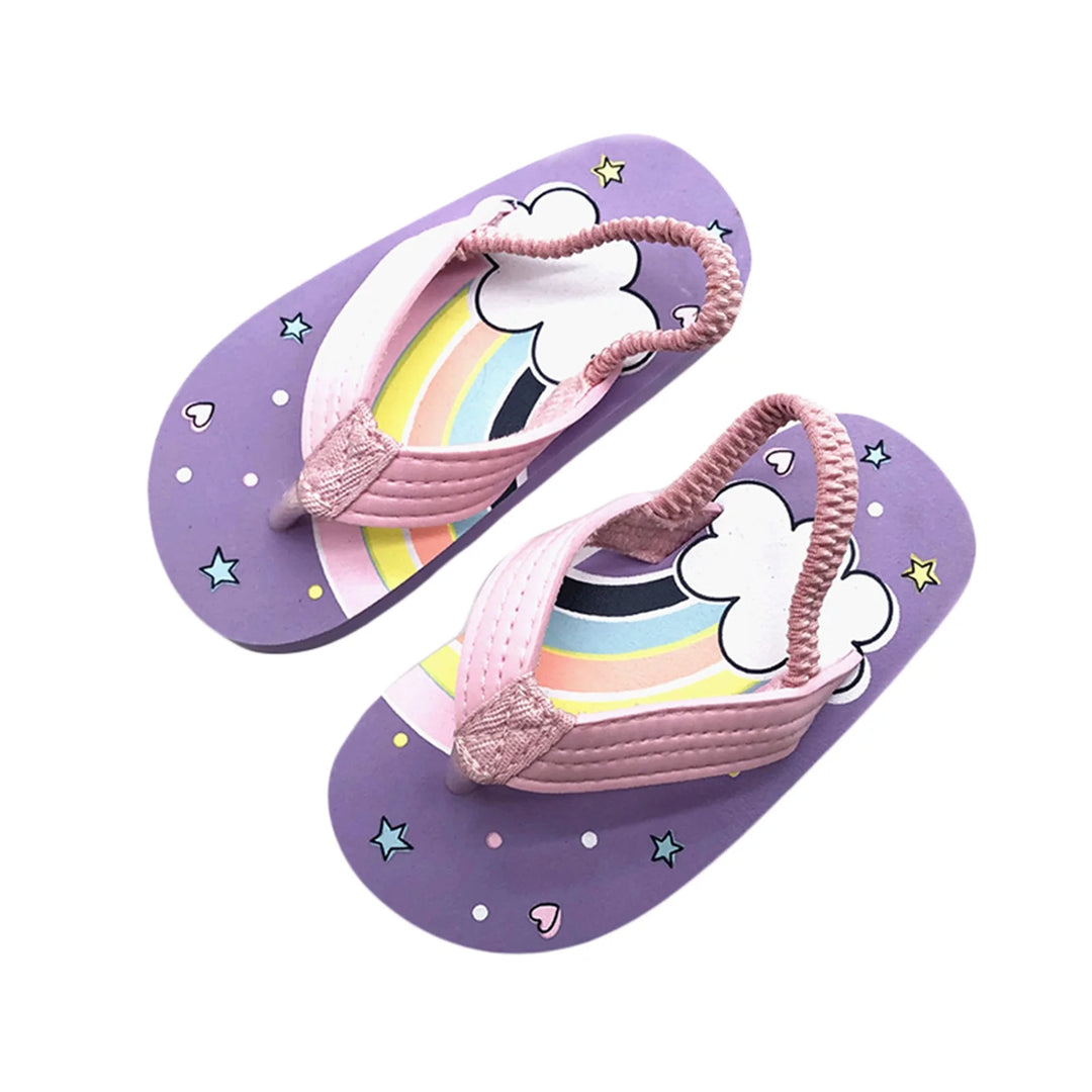 Toddler Flip Flops Shoes Little Kid Sandals with Back Strap Boys Girls Water Shoes for Beach and Pool