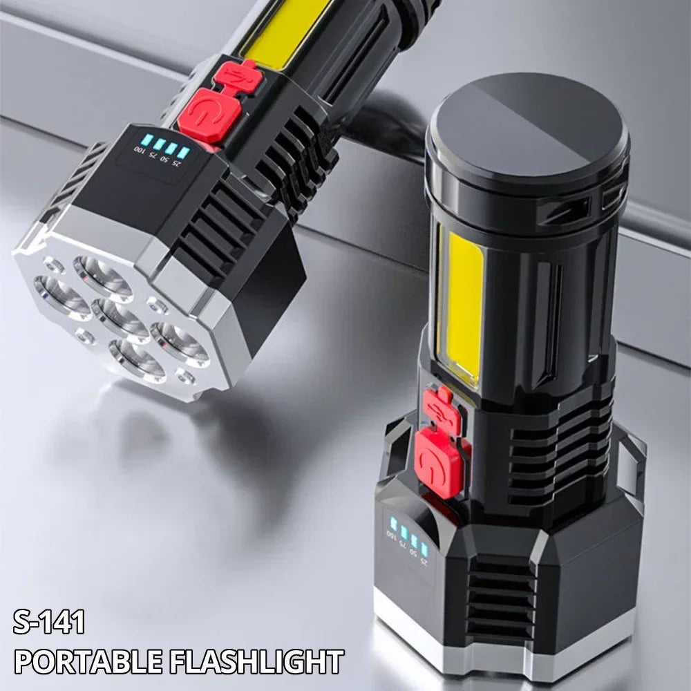 High Power Rechargeable LED Camping Flashlight