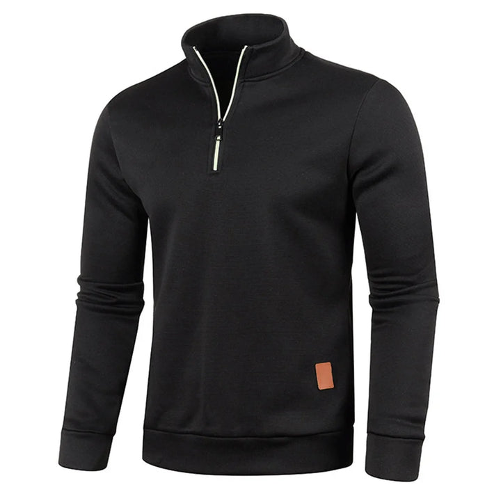 Men Pullover Men's Thicker Sweatshirts Half Zipper Pullover for Male Hoody Man Sweatshir Autumn Solid Color Turtleneck Sweaters