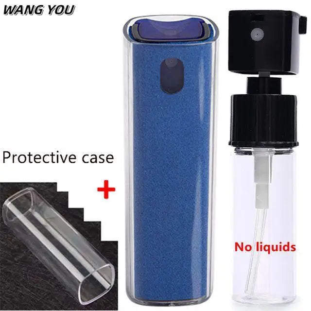 Q2 Microfiber Screen Cleaner Spray Bottle Set Mobile Phone Ipad Computer Microfiber Cloth Wipe Iphone Cleaning Glasses Wipes