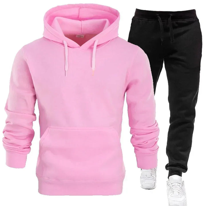 Basic Sweatshirt Hoodies & Pants Set