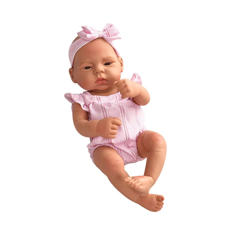 17-inch Lifelike Reborn Doll – Full Body Silicone Girl