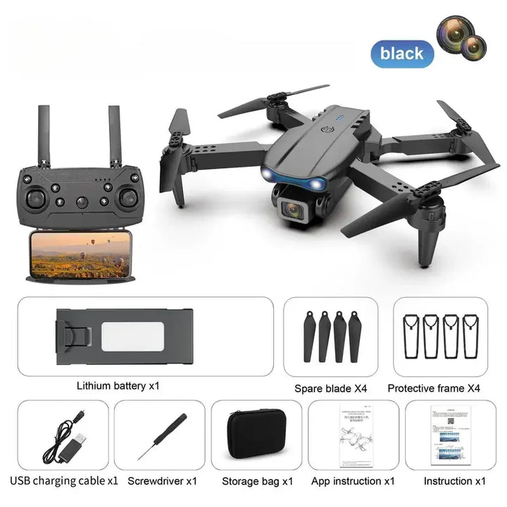 Drone With Camera,Rc Drone,RC Quadcopter With Auto Return,Fly Route Fly Altitude Hold Headless Mode Drones For Kids Christmas