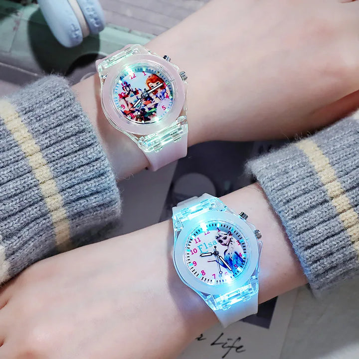 "Disney Frozen Princess LED Watch - Luminous Kids Timepiece