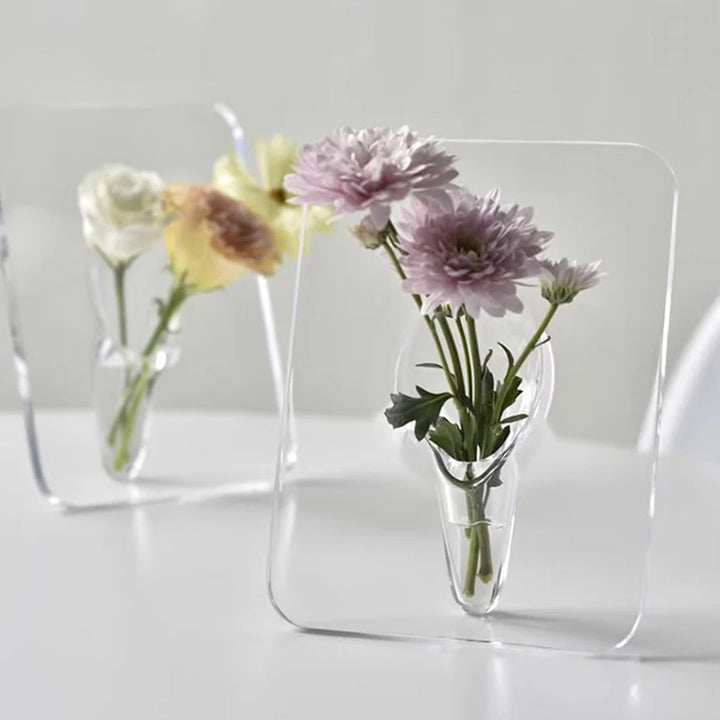 Transparent Picture Frame Vase – Creative Art Decor