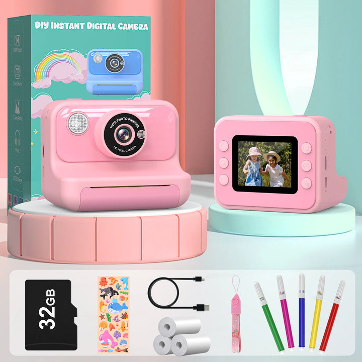 Gofunly Kids Instant Print Camera – 1080P HD Thermal Printing