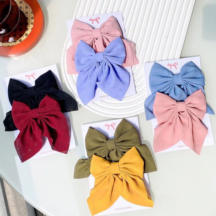 Sweet Print Bow Hair Clips – Summer Accessories