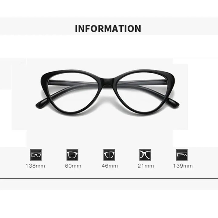 Women Anti Blue Rays Glasses Fashion Cat Eye Computer Goggles Big Frame Eyeglasses Vision Care Blue Light Blocking Eyewear